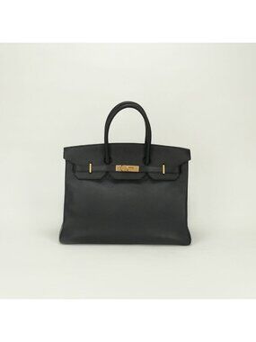 Hermes Birkin 35 Tote Bag Noir Black Gold